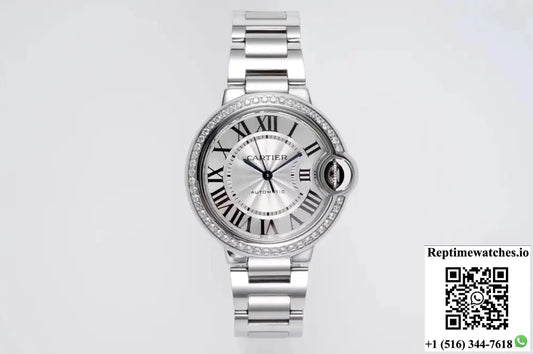 Ballon Bleu De Cartier W4BB0016 33MM AF Factory Diamond Bezel