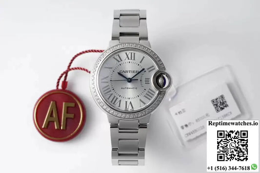 Ballon Bleu De Cartier W4BB0028 33MM AF Factory Diamond Bezel