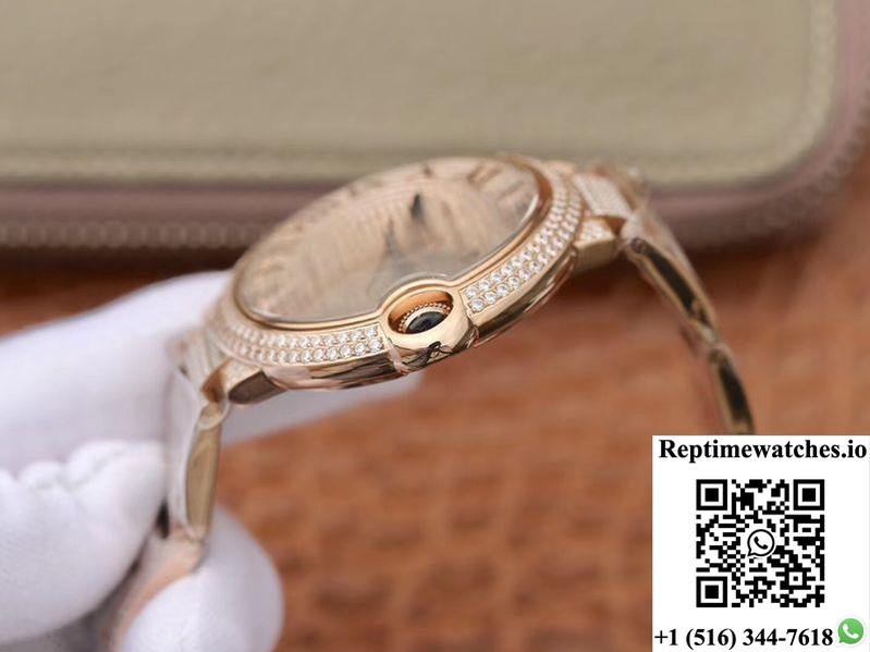 Ballon Bleu De Cartier W69006Z2 42Mm Tw Factory Rose Gold Diamonds Dial-Rep Time Watches