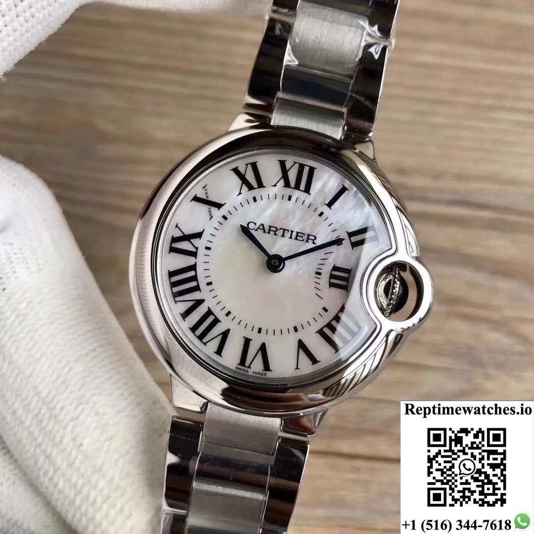 Ballon Bleu De Cartier W6920084 33Mm V6 Factory Silver Dial-Rep Time Watches