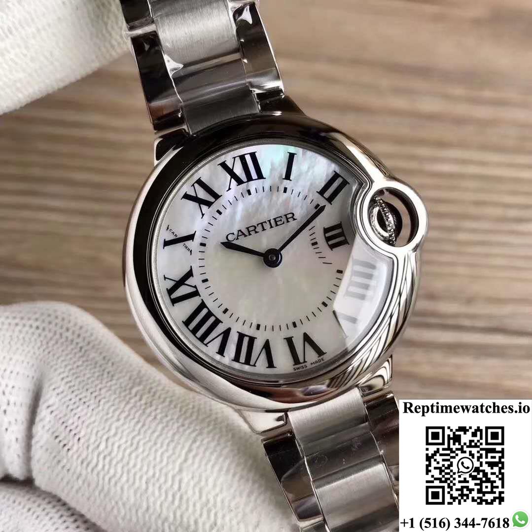 Ballon Bleu De Cartier W6920084 33Mm V6 Factory Silver Dial-Rep Time Watches