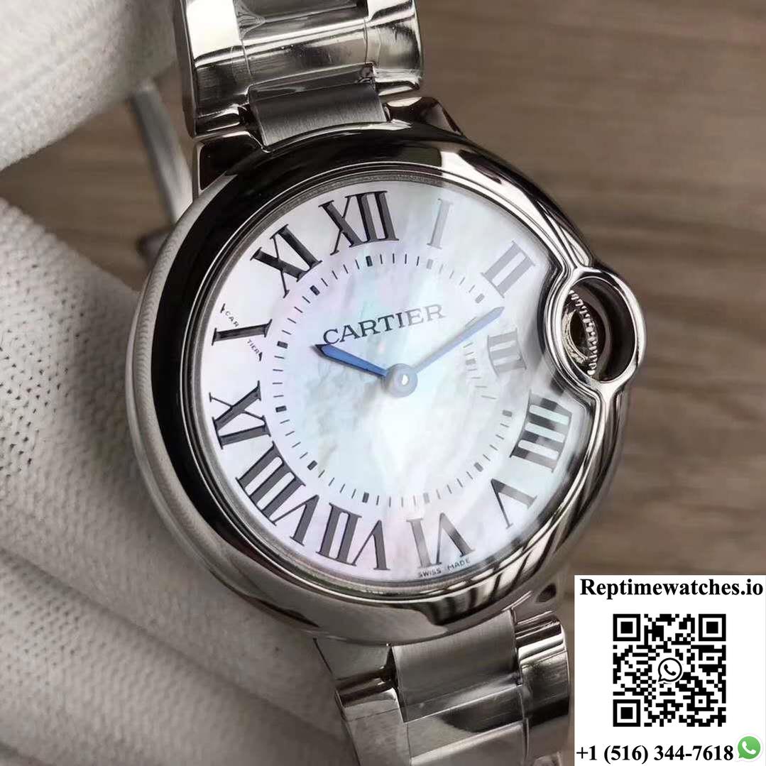 Ballon Bleu De Cartier W6920084 33Mm V6 Factory Silver Dial-Rep Time Watches