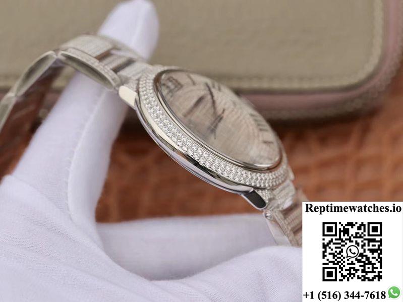 Ballon Bleu De Cartier We9009Z3 42Mm Tw Factory Silver Diamond Dial-Rep Time Watches