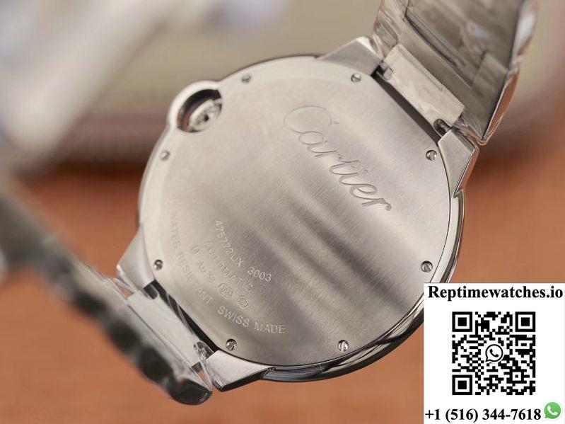 Ballon Bleu De Cartier We9009Z3 42Mm Tw Factory Silver Diamond Dial-Rep Time Watches