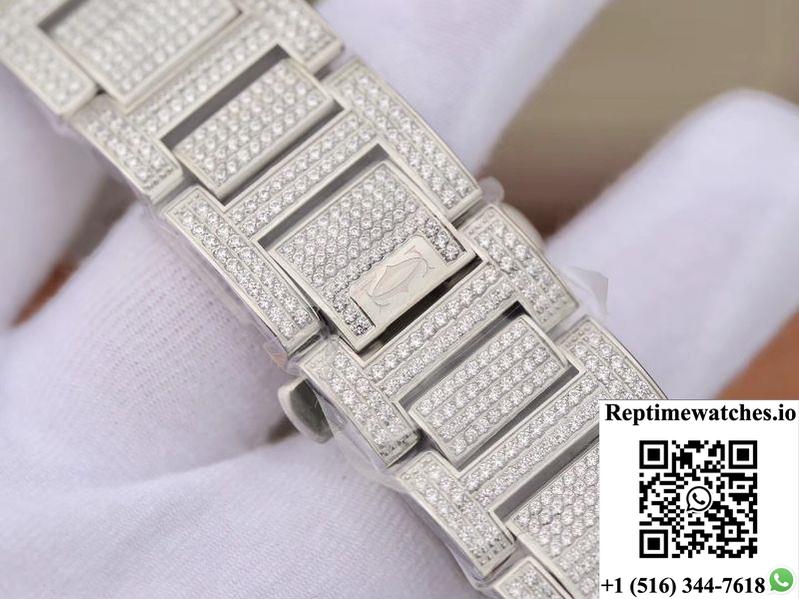 Ballon Bleu De Cartier We9009Z3 42Mm Tw Factory Silver Diamond Dial-Rep Time Watches