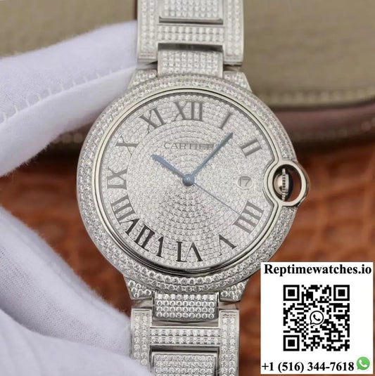 Ballon Bleu De Cartier WE9009Z3 42mm TW Factory Silver Diamond Dial - Watches