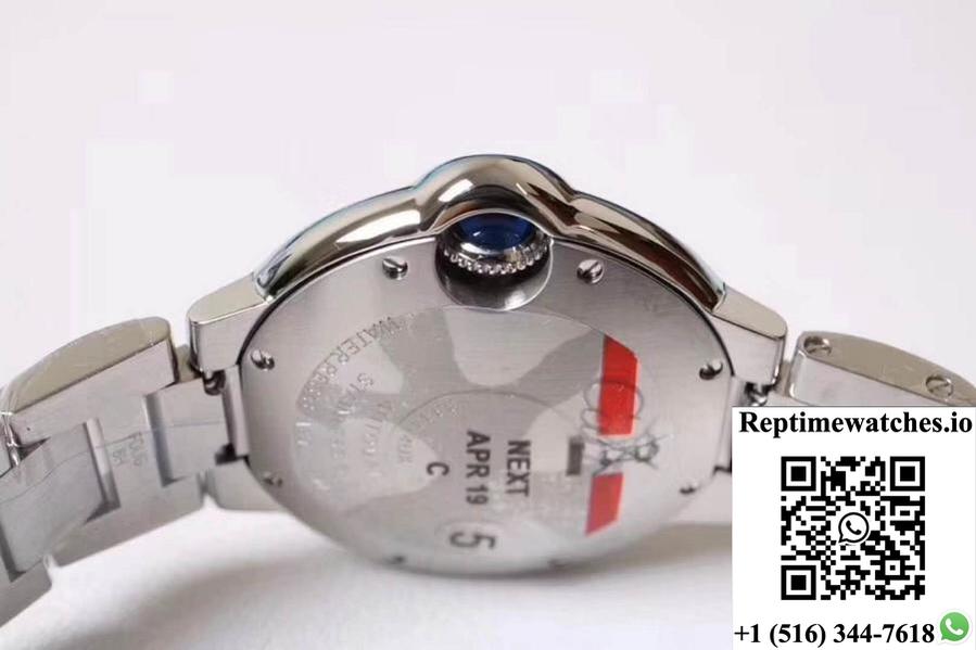 Ballon Bleu De Cartier We9020 33Mm V6 Factory White Dial-Rep Time Watches