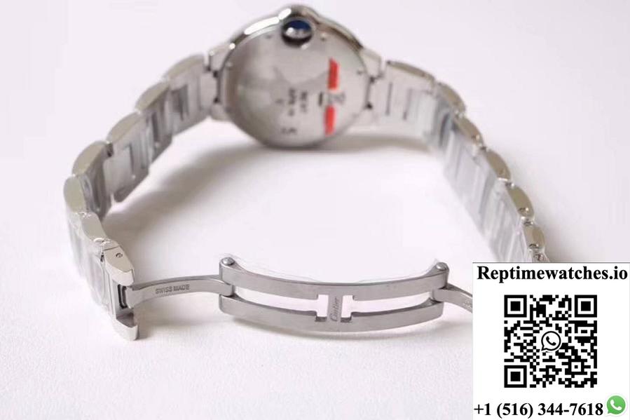 Ballon Bleu De Cartier We9020 33Mm V6 Factory White Dial-Rep Time Watches