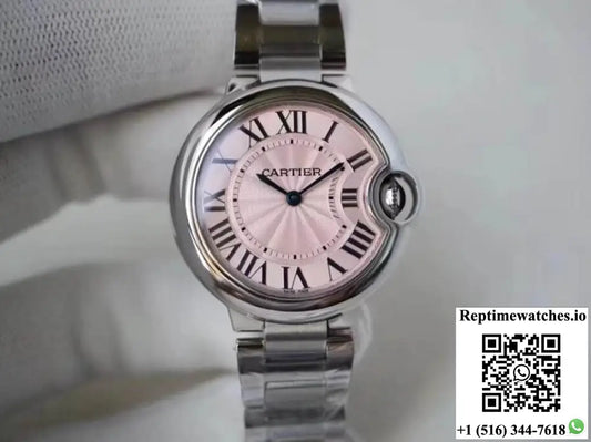 Ballon Bleu De Cartier WE902073 33MM V6 Factory Pink Dial Product Photo 1
