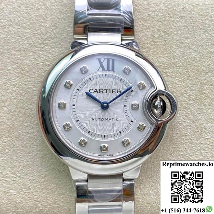 Ballon Bleu De Cartier We902074 33Mm V6 Factory Steel Strap-Rep Time Watches