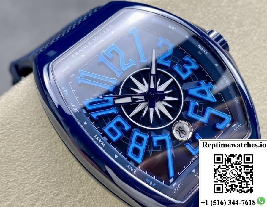Franck Muller Men’S Collection V45 Sc Dt Yachting Og Abf Factory Date Display-Rep Time Watches