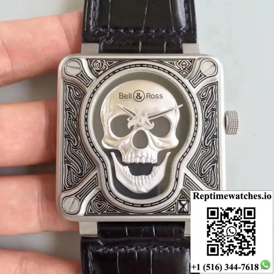 Bell & Ross BR 01 Burning Skull Black Dial - Watches