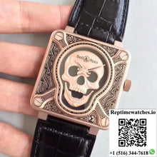 Bell & Ross BR 01 Skull Bronze Rose Gold and Black Dial - Watches