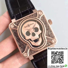 Bell & Ross BR 01 Skull Bronze Rose Gold and Black Dial - Watches
