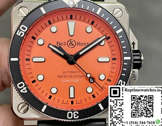 Bell & Ross Instruments BR0392-D-O-ST-SRB BR Factory Rubber Strap