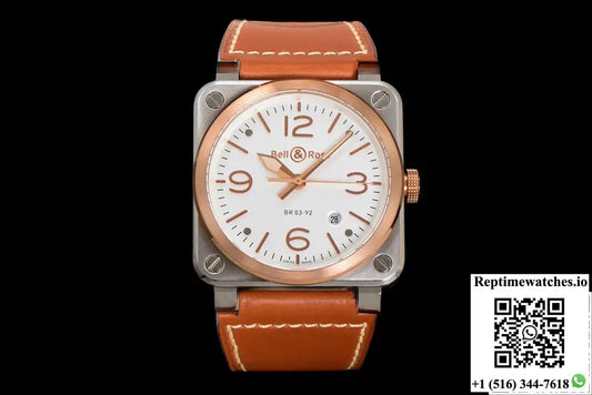 Bell & Ross Instruments BR03A-WH-STPG-SCA Br Factory Red Gold Bezel Product Photo 1