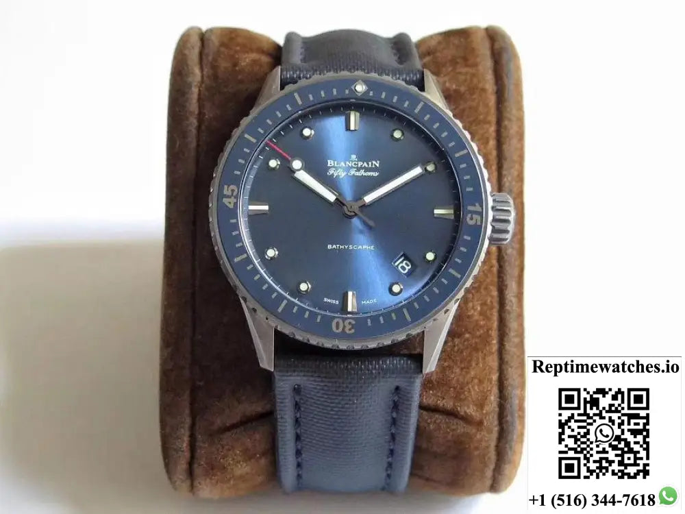 Blancpain Fifty Fathoms Bathyscaphe 5000-0240-O52A ZF Factory Blue Dial - Watches