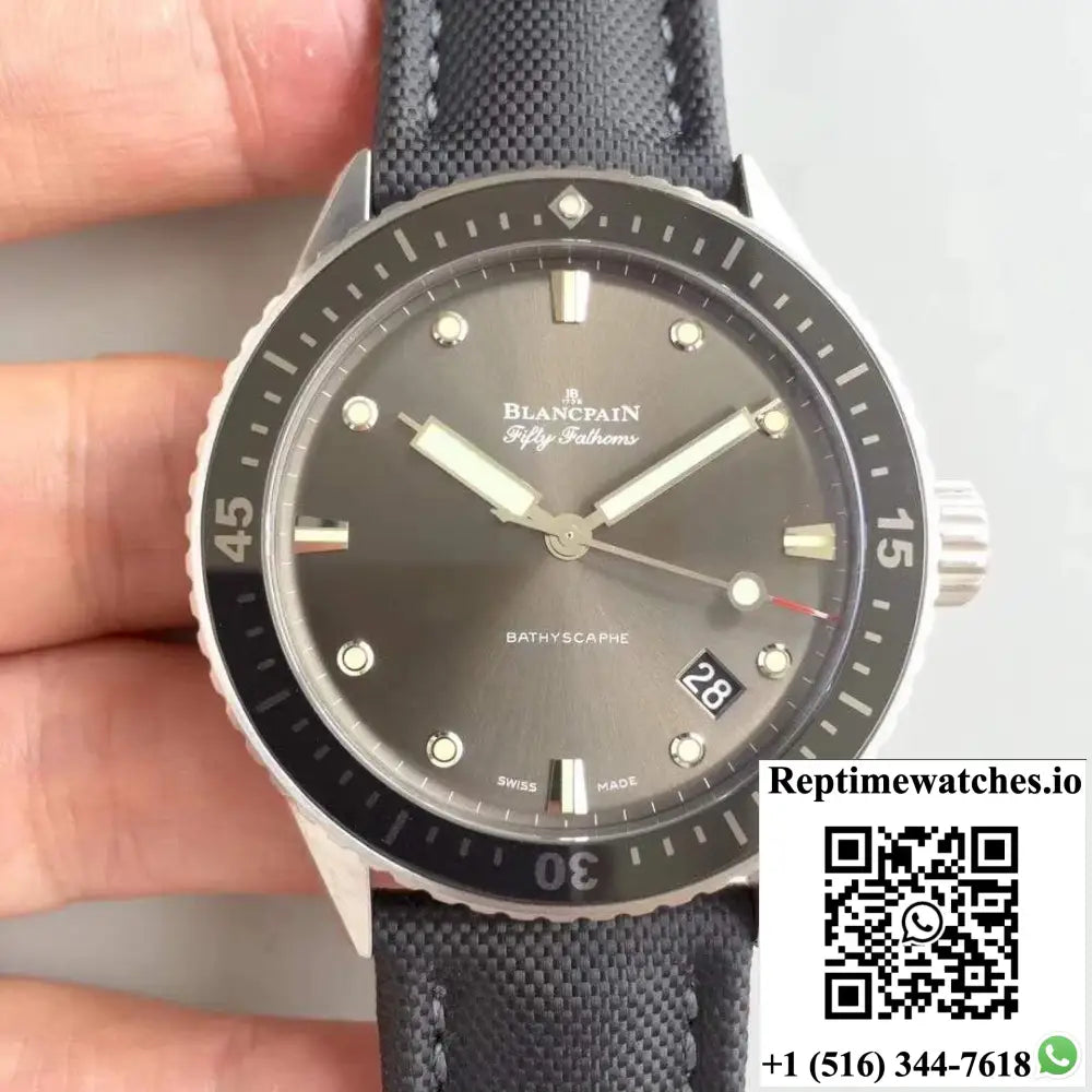 Blancpain Fifty Fathoms Bathyscaphe 5000-1110-B52A ZF Factory Meteor Grey Dial - Watches