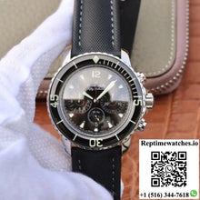 Blancpain Fifty Fathoms Chronographe Flyback 5085F-1130-52A OM Factory Black Nylon Strap Black Dial - Watches