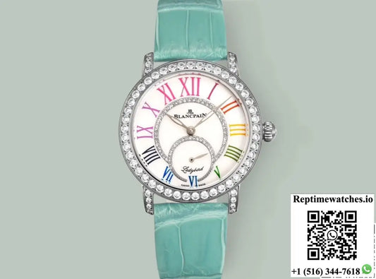 Blancpain Ladybird 3661A-1954-55B V+ Factory Green Strap