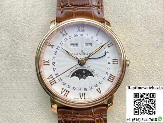 Blancpain Villeret 6654 OM Factory V3 Leather Strap - Watches