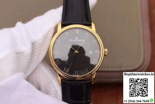 Blancpain Villeret Ultraplate 6651-1127-55B ZF Factory Black Dial - Watches