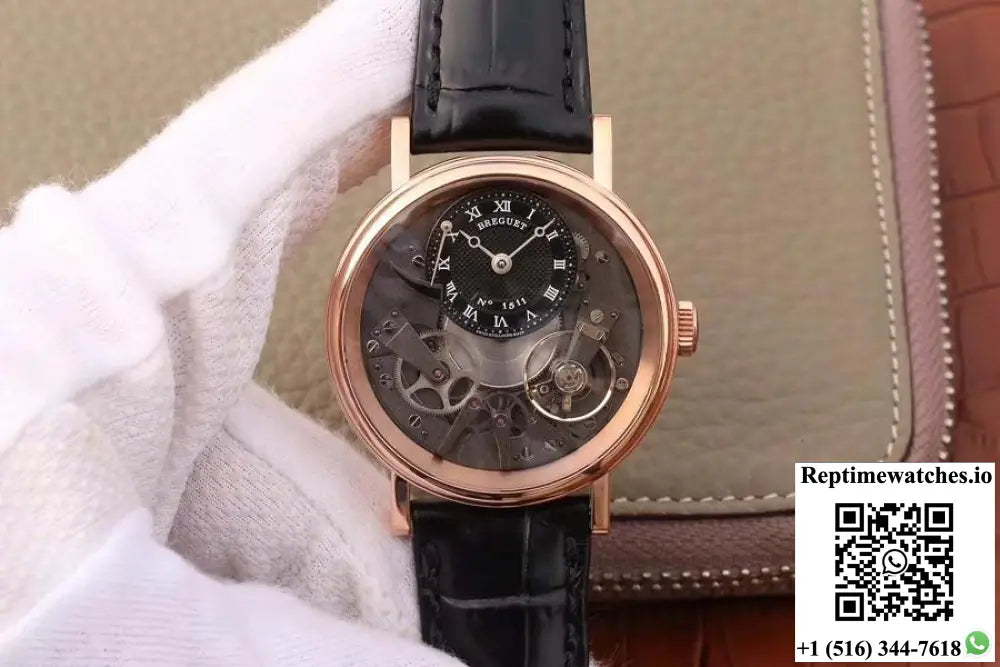 Breguet Tradition 7027 7027BR/R9/9V6 Rose Gold Grey Skeleton Dial - Watches