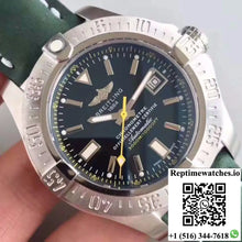 Breitling Avenger II Seawolf A1733110/BC30/435X/A20BASA.1 Green Leather Strap GF Factory Black Dial - Watches