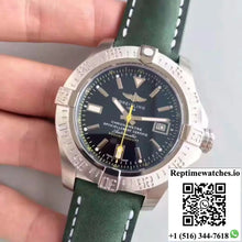 Breitling Avenger II Seawolf A1733110/BC30/435X/A20BASA.1 Green Leather Strap GF Factory Black Dial - Watches