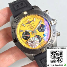 Breitling Chronomat 44 Blacksteel MB0111C3/I531/262S/M20DSA.2 GF Factory Yellow Dial - Watches
