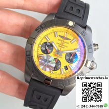 Breitling Chronomat 44 Blacksteel MB0111C3/I531/262S/M20DSA.2 GF Factory Yellow Dial - Watches