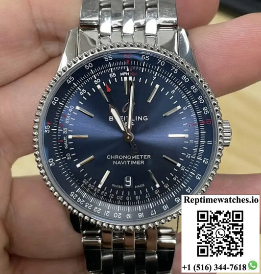 Breitling Navitimer 1 A17326161C1A1 V7 Factory Blue Dial - Watches