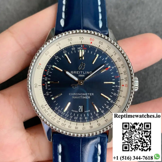 Breitling Navitimer 1 A17326211C1P3 V7 Factory Leather Strap - Watches