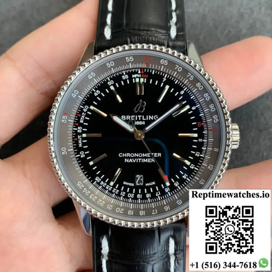 Breitling Navitimer 1 V7 Factory Stainless Steel Black Dial - Watches