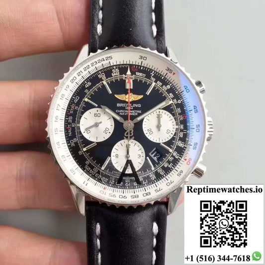 Breitling Navitimer GMT AB044121/BD24/441X/A20BA.1 JF Factory Black Dial - Watches