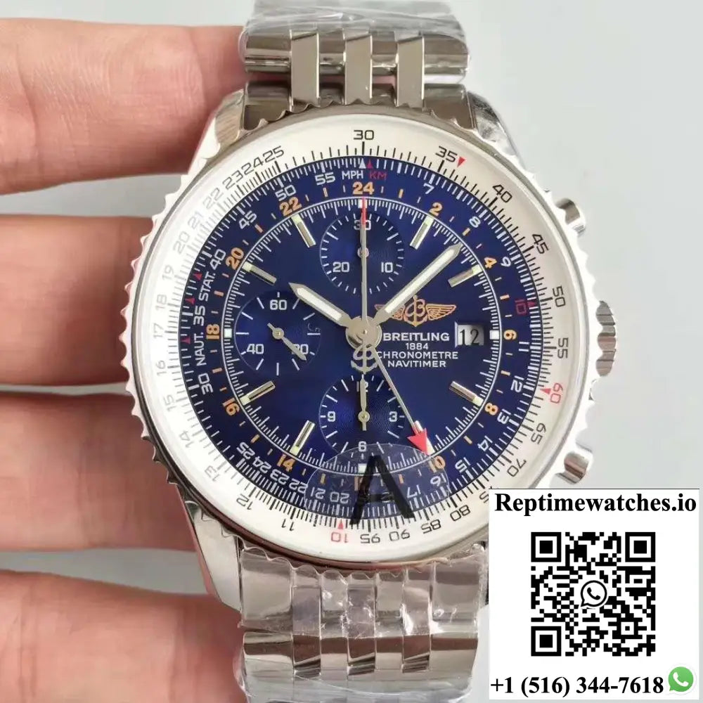 Breitling Navitimer Montbrillant Datora A21330 JF Factory Blue Dial - Watches