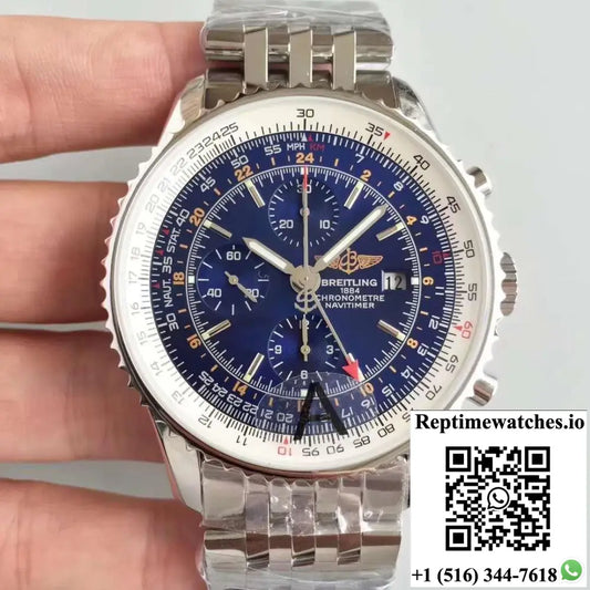 Breitling Navitimer Montbrillant Datora A21330 JF Factory Blue Dial - Watches