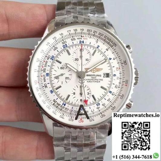 Breitling Navitimer World A2432212/G571-443A JF Factory White Dial - Watches