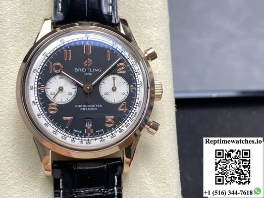Breitling Premier AB0118A21B1X1 BLS factory leather strap