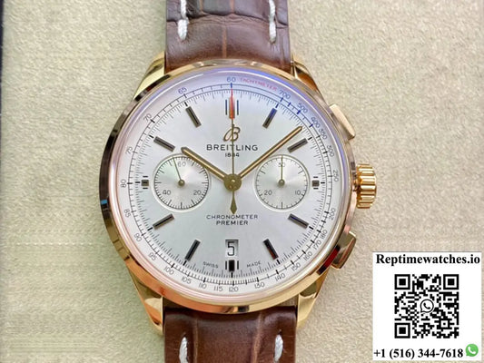 Breitling Premier RB0118371G1P1 GF Factory Leather Strap - Watches