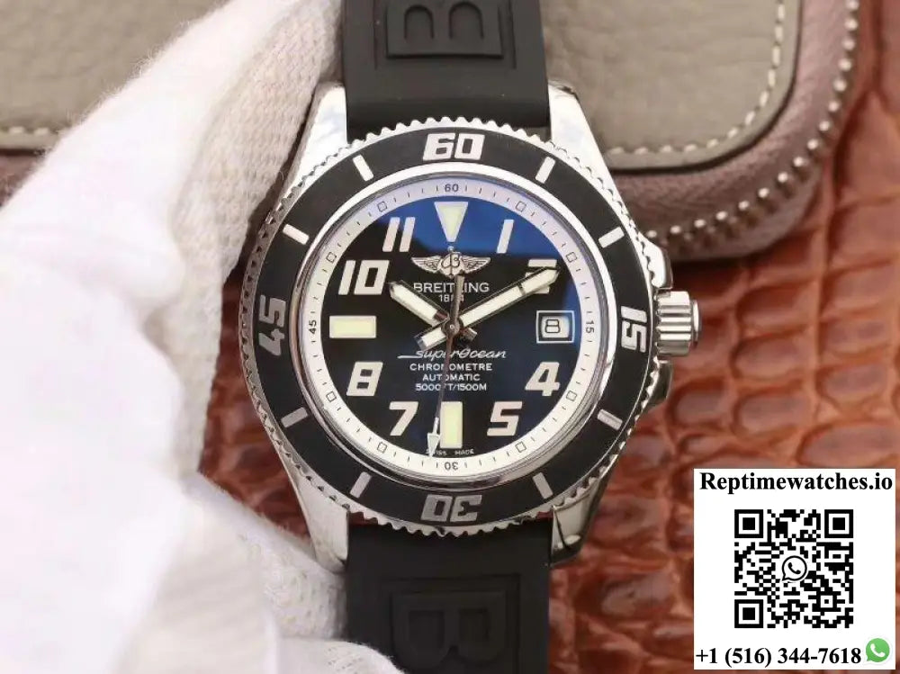 Breitling Superocean 42 Abyss White A1736402/BA29 ZF Factory Black Dial - Watches