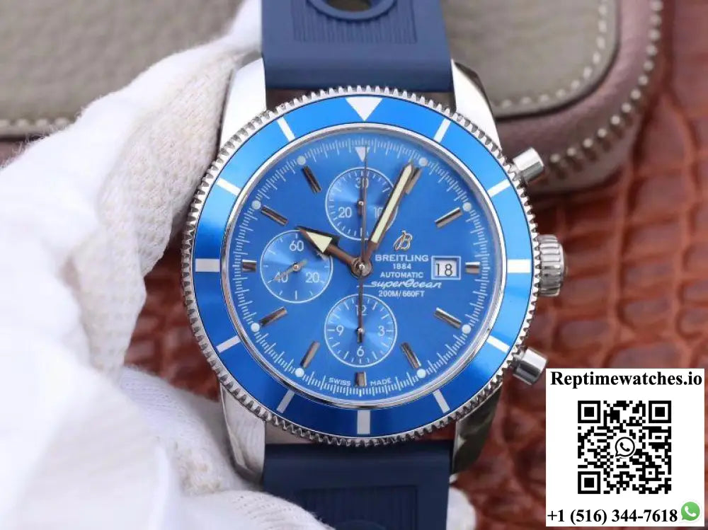 Breitling Superocean Heritage II Chronograph A1331216 OM Factory Blue Dial - Watches