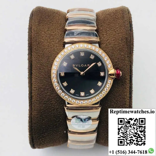 Bvlgari LVCEA BV Factory Rose Gold Black Dial - Watches