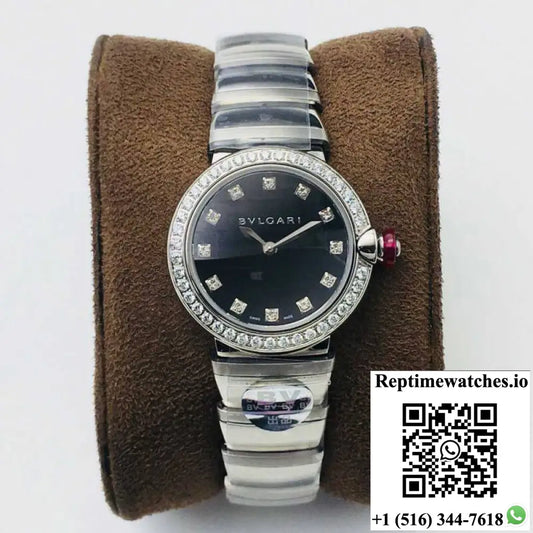 Bvlgari LVCEA BV Factory Stainless Steel Diamond Bezel - Watches