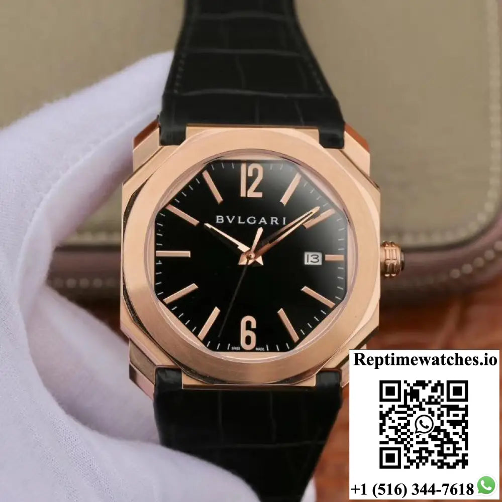 Bvlgari Octo Solotempo 102485 BG041BBSPGVD Black Dial - Watches