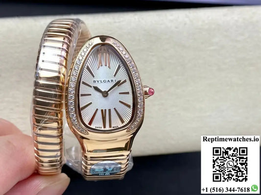Bvlgari Serpenti 103003 BV Factory Silvery White Dial - Watches