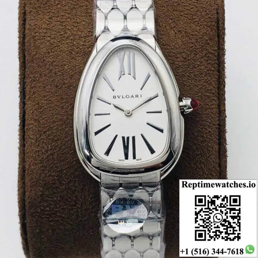 Bvlgari Serpenti 103141 BV Factory Silver White Dial - Watches