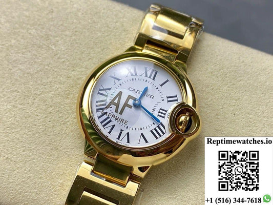 Cartier Blue Balloon W69001Z2 AF Factory Gold Case