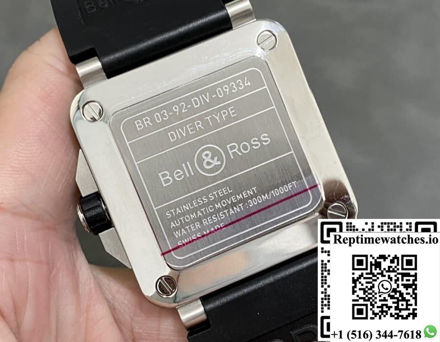 Bell & Ross Instruments Br0392-D-O-St-Srb Br Factory Rubber Strap-Rep Time Watches