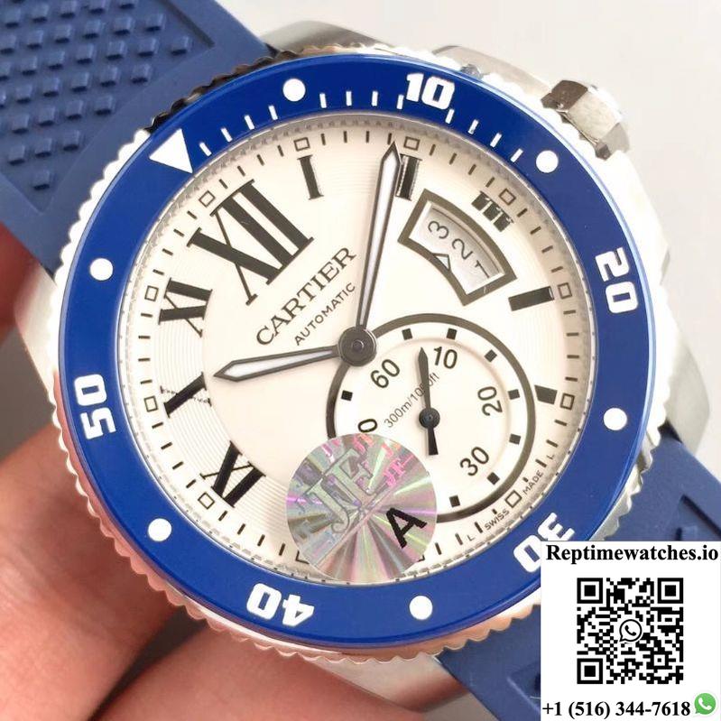 Calibre De Cartier Diver 42Mm Wsca0011 Jf Factory White Dial-Rep Time Watches